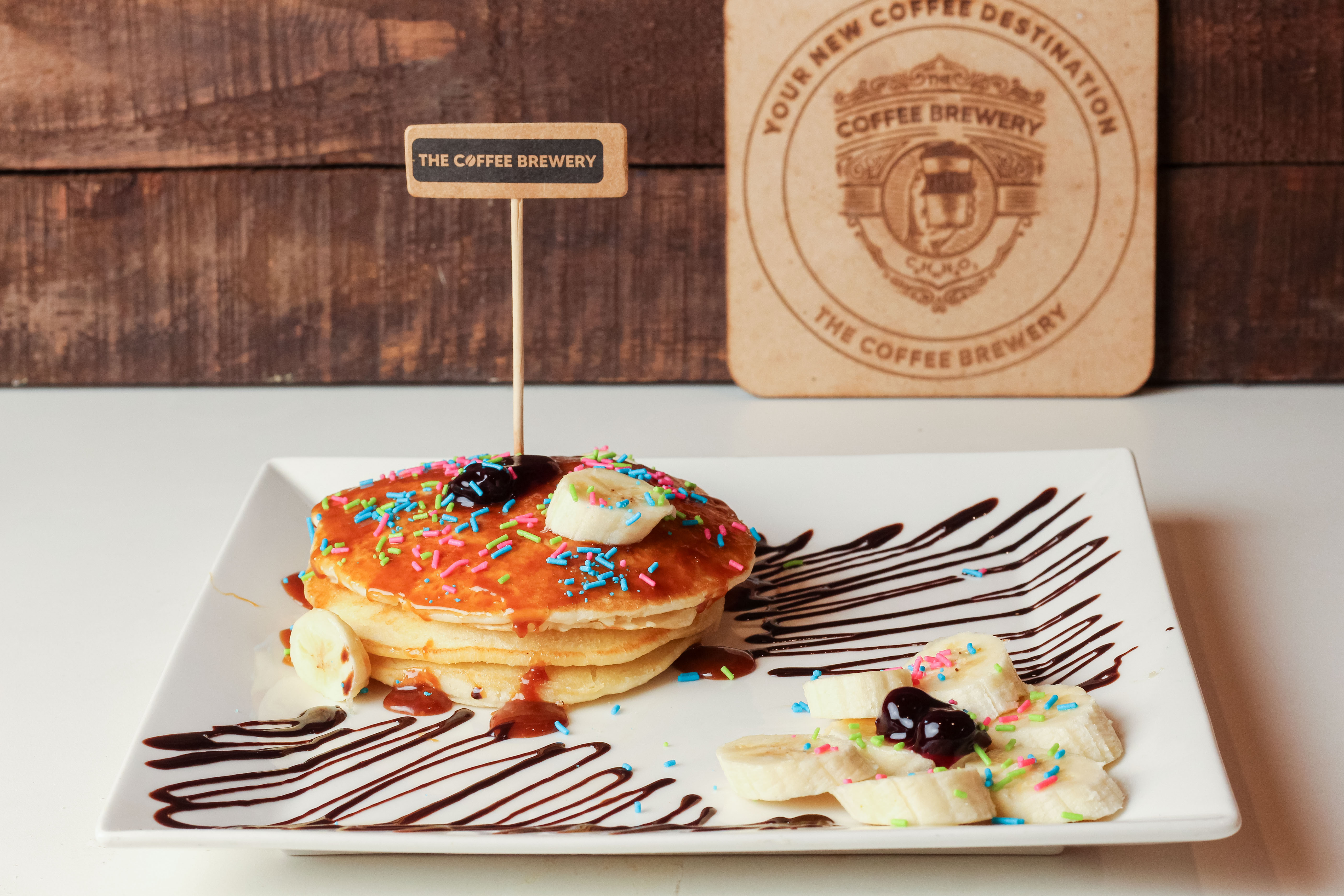 Blueberry Pancake With Carmel Syrup