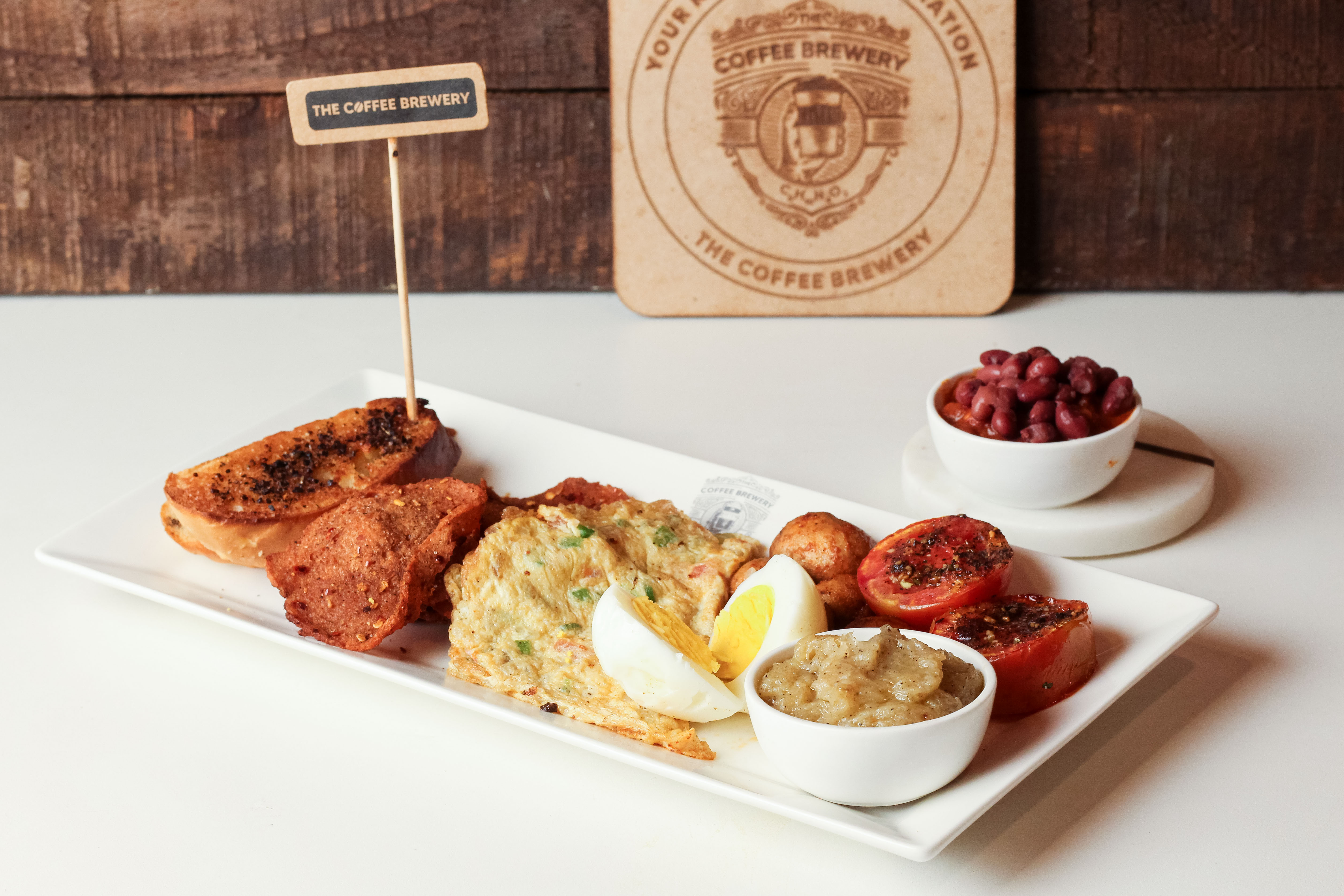 English Breakfast with Chicken Salami